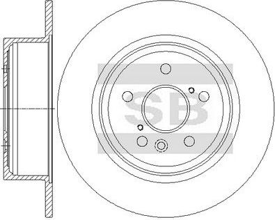 Тормозной диск Sangsin Hi-Q задний для Toyota Highlander II (U40) 2007-2014. Артикул SD4910