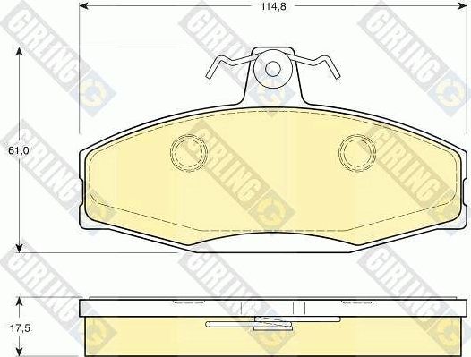 Тормозные колодки Girling. Артикул 6112801