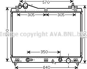 Радиатор охлаждения двигателя AVA. Артикул SZ2102
