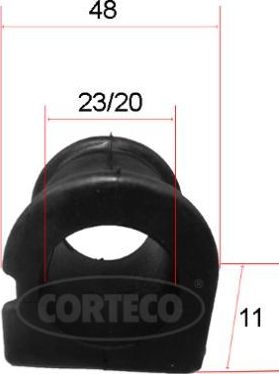 Втулка стабилизатора Corteco. Артикул 49371588