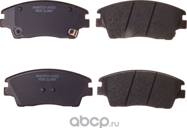 Колодки тормозные дисковые Avantech (противоскрипная пластина в компл.). Артикул AV002