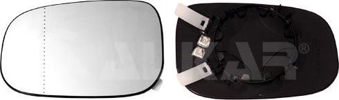 Зеркальное стекло бокового зеркала Alkar левое для Volvo V50 I 2007-2009. Артикул 6471592