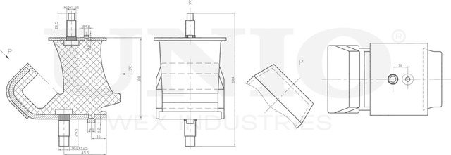 Опора двигателя (Unio). Артикул RMP-15148