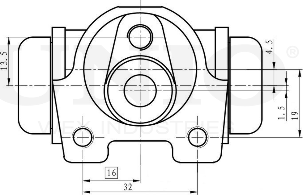Цилиндр тормозной рабочий (Unio). Артикул BRC-20510