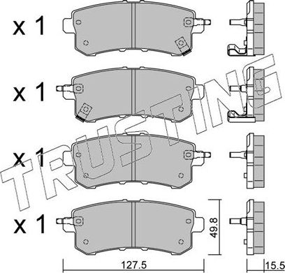 Тормозные колодки Trusting. Артикул 1155.0