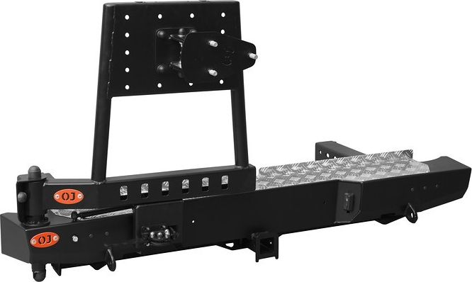 Бампер силовой OJ задний с левой универсальной калиткой для Mitsubishi L200 V 2015-2019. Артикул 03.142.02