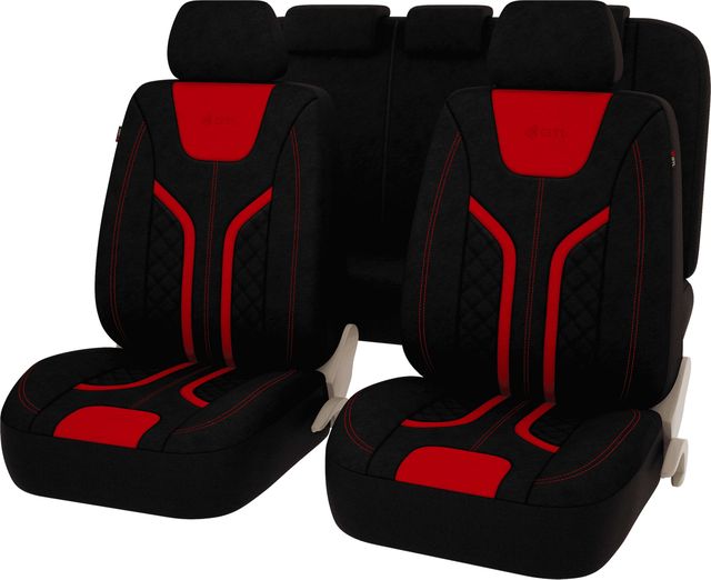 Чехлы универсальные PSV GTL Lord на сидения, цвет Черный/Красный. Артикул 132766