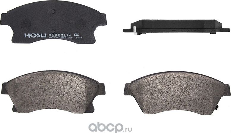 Колодки тормозные перед CHEVROLET CRUZE /AVEO 09-/OPEL ASTRA J 10- (диски 276мм) (Hosu). Артикул HSBR0142