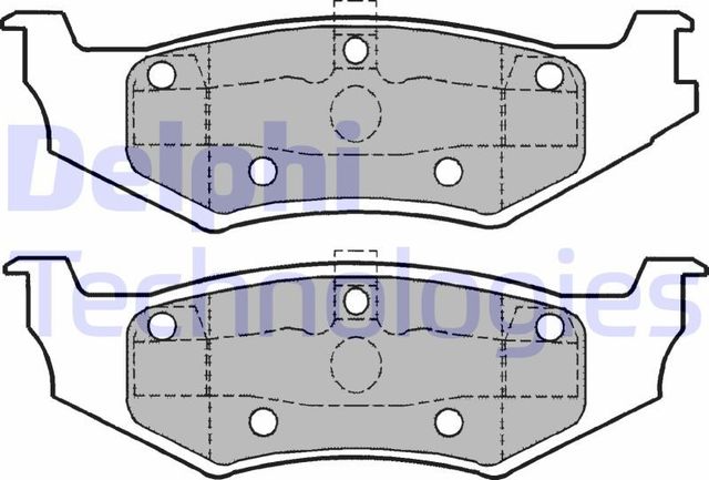 Тормозные колодки Delphi (Low-Metallic) задние для Chrysler Cirrus 1994-2000. Артикул LP1162