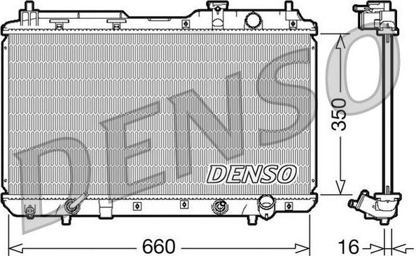 Радиатор охлаждения двигателя Denso (алюминий). Артикул DRM40010