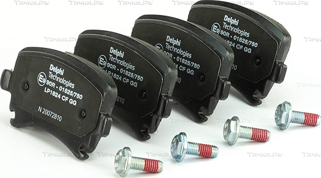 Тормозные колодки Delphi (Low-Metallic) задние для Volkswagen Touran I 2003-2010. Артикул LP1824