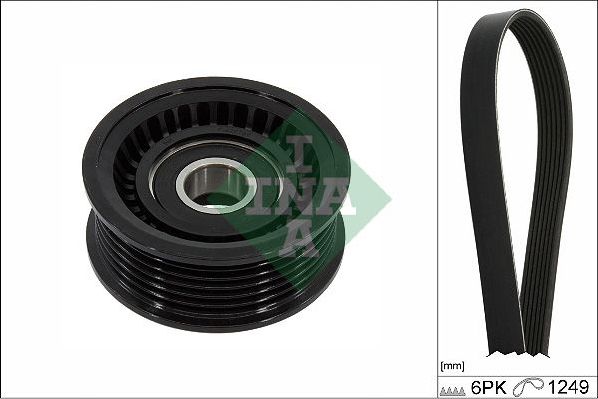 Приводной ремень поликлиновой с роликами (комплект) Ina. Артикул 529 0452 10