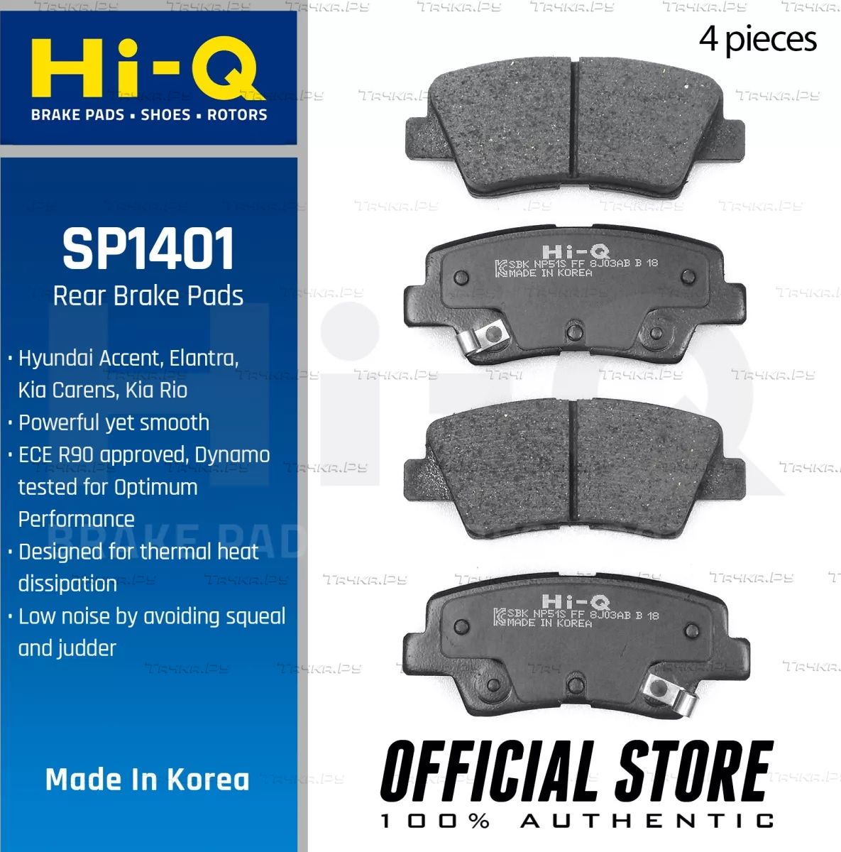 Тормозные колодки Sangsin Hi-Q задние для Kia Optima III 2010-2015. Артикул SP1401