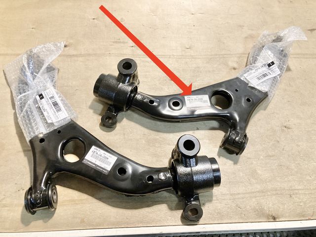 Рычаг передний левый Mazda. Артикул KB7W34350H