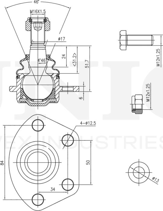 Опора шаровая (Unio). Артикул SSP-20108