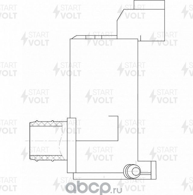 Насос омывателя лобового стекла StartVOLT для Nissan Almera Classic I 2006-2013. Артикул SWP 1403