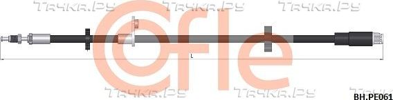 Тормозной шланг Cofle передний для Citroen Jumpy II 2007-2016. Артикул 92.BH.PE061