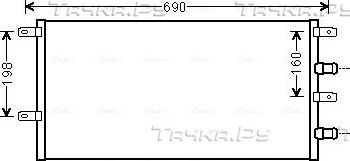 Радиатор охлаждения двигателя AVA. Артикул IV2131