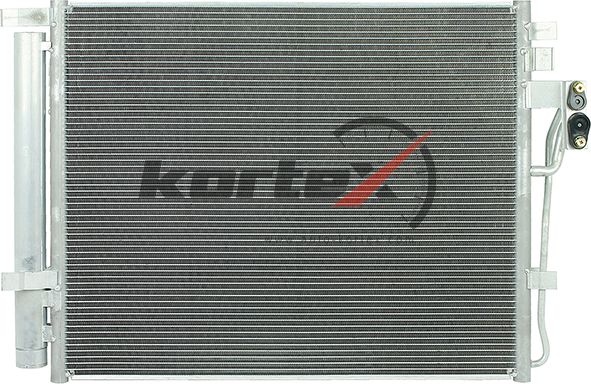 Радиатор кондиционера с ресивером Kia Sorento II (09-) 2.0D/2.2D (LRAC 0823) (Kortex). Артикул KRD2168