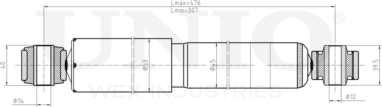 Амортизатор подвески (Unio). Артикул SAB-10434