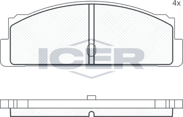 Тормозные колодки Icer для FSO Polonez I 1977-1992. Артикул 180067