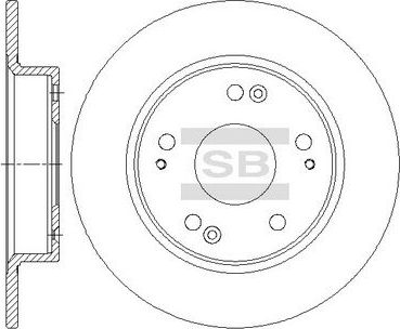 Тормозной диск Sangsin Hi-Q задний для Chrysler Neon II 1999-2006. Артикул SD4118