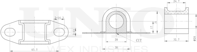 Втулка стабилизатора (Unio). Артикул RMP-10170
