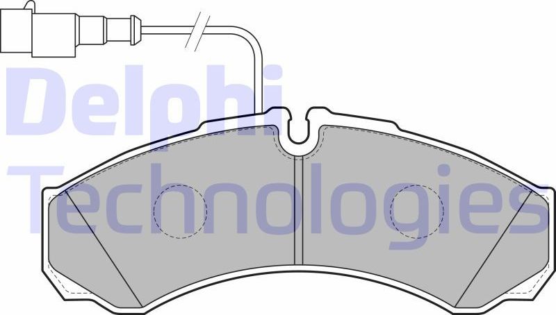Тормозные колодки Delphi (Low-Metallic). Артикул LP2185