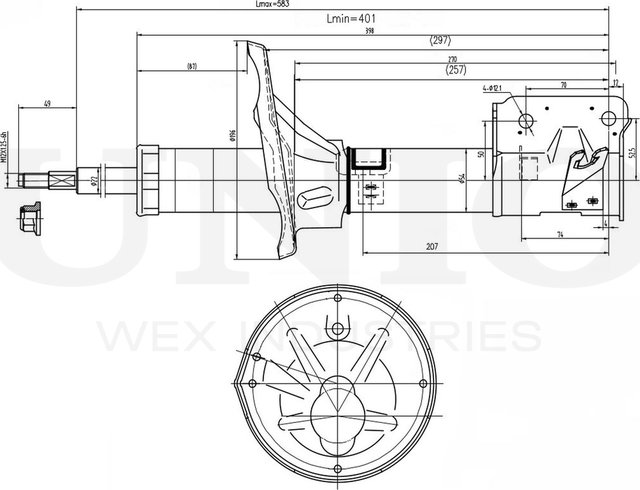 Амортизатор подвески (Unio). Артикул SAB-10122