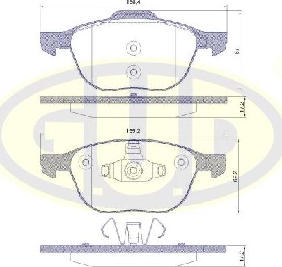 Тормозные колодки G.U.D.. Артикул GBP880114