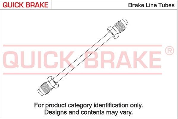 Тормозной шланг Quick Brake (медь) передний для Volkswagen Golf II 1983-1991. Артикул CU-0260A-A