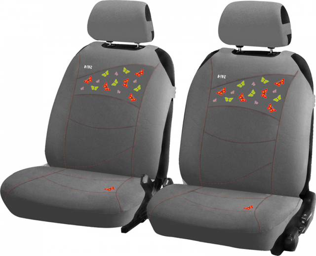 Накидки универсальные Hadar Rosen Butterflies на передние сидения авто, цвет Серый. Артикул 21117