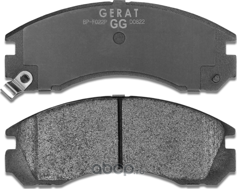 Тормозные колодки Gerat BP-F022P (передние) Low-metalic Gerat. Артикул BPF022P