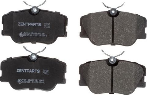 Тормозные колодки Zentparts. Артикул Z07347