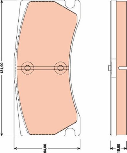 Тормозные колодки TRW задние для Jaguar XK II 2006-2014. Артикул GDB1801