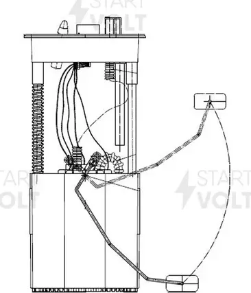 Бензонасос (топливный насос) StartVOLT для Volkswagen Caddy III 2004-2015. Артикул SFM 0408