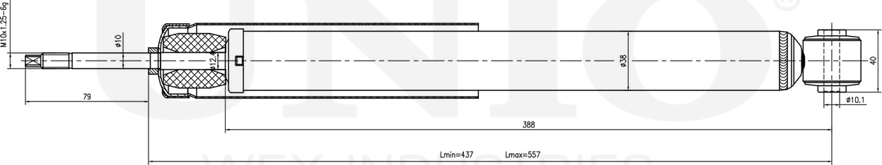 Амортизатор подвески (Unio). Артикул SAB-10645