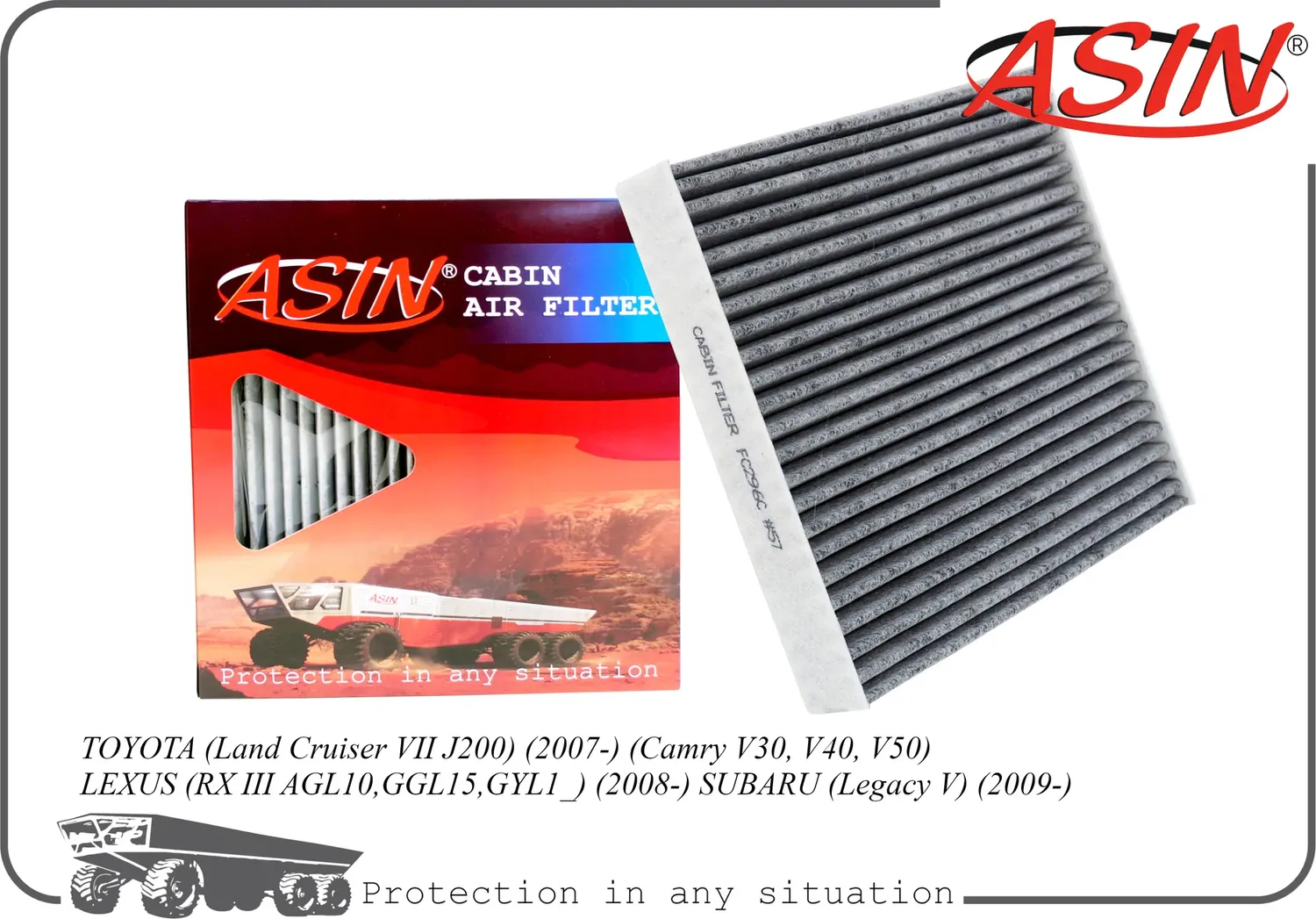 Фильтр салонный (Asin). Артикул ASINFC296C