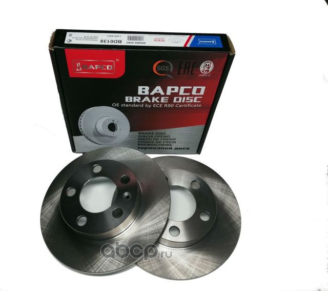 Диск тормозной зад. VAG A1 15-18, A2, A3, Fabia, Octavia I, Rapid, Roo (Bapco) Bapco. Артикул BD0139