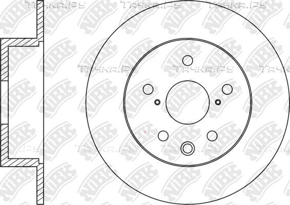 Тормозной диск NiBK задний для Toyota Mark X I 2004-2009. Артикул RN1438