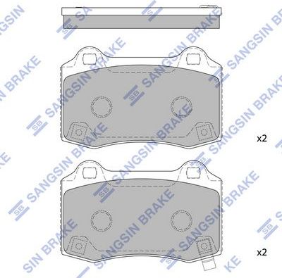 Тормозные колодки Sangsin Hi-Q. Артикул SP1587