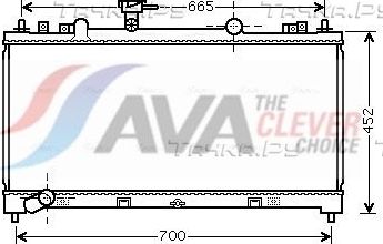 Радиатор охлаждения двигателя AVA ** CLEVER FIT **. Артикул MZ2226