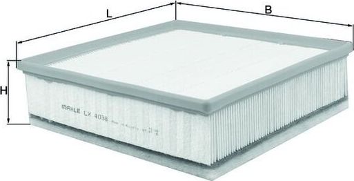 Воздушный фильтр Mahle. Артикул LX 4038
