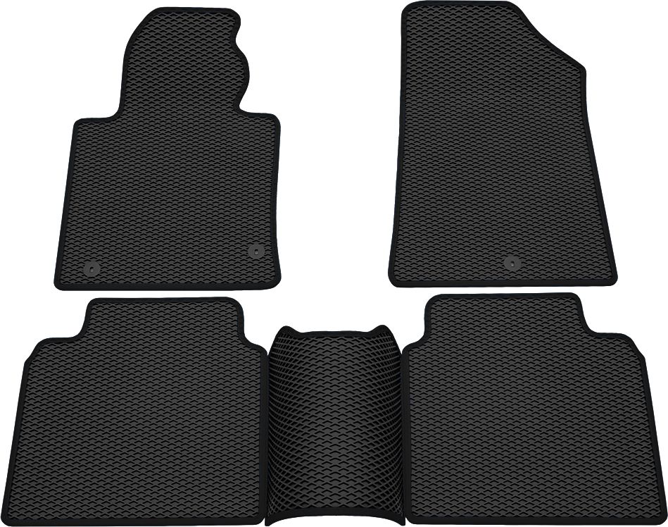 Коврики Rezkon EVA для салона Kia Optima IV 2016-2026 Черный кант. Артикул 9021015201