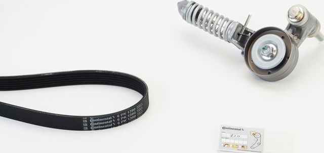 Приводной ремень поликлиновой с роликами (комплект) ContiTech. Артикул 6PK1390K2