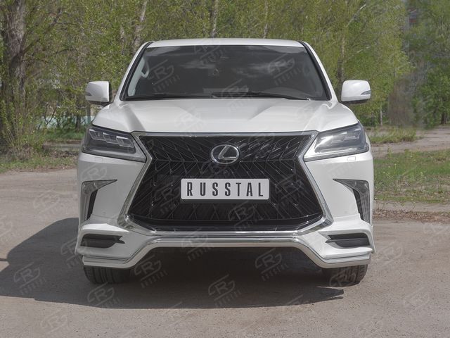 Защита RusStal переднего бампера d63 волна для Lexus LX450d III 2-й рестайлинг (TRD Superior) 2015-2026. Артикул LLX4SZ-003232