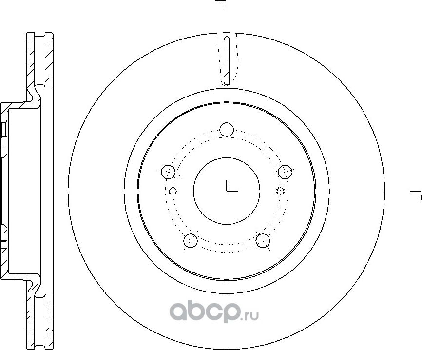 Диск тормозной вентилируемый (G-Brake). Артикул GR20488