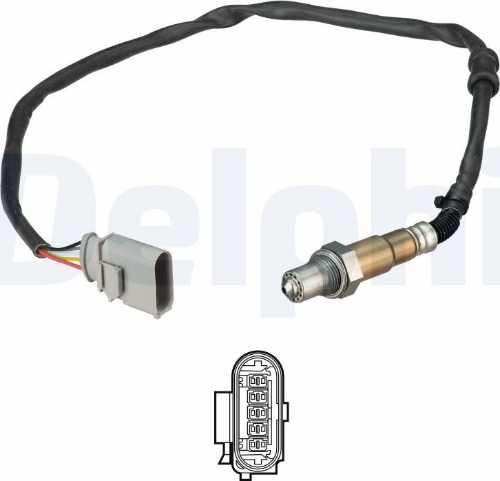 Лямбда-зонд (кислородный датчик) Delphi. Артикул ES21181-12B1