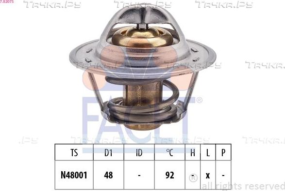 Термостат Facet Made in Italy - OE Equivalent для Opel Corsa B 1993-2000. Артикул 7.8207S