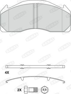 Тормозные колодки BERAL передние/задние для Volvo 9700 2001-2026. Артикул 2912529004195624